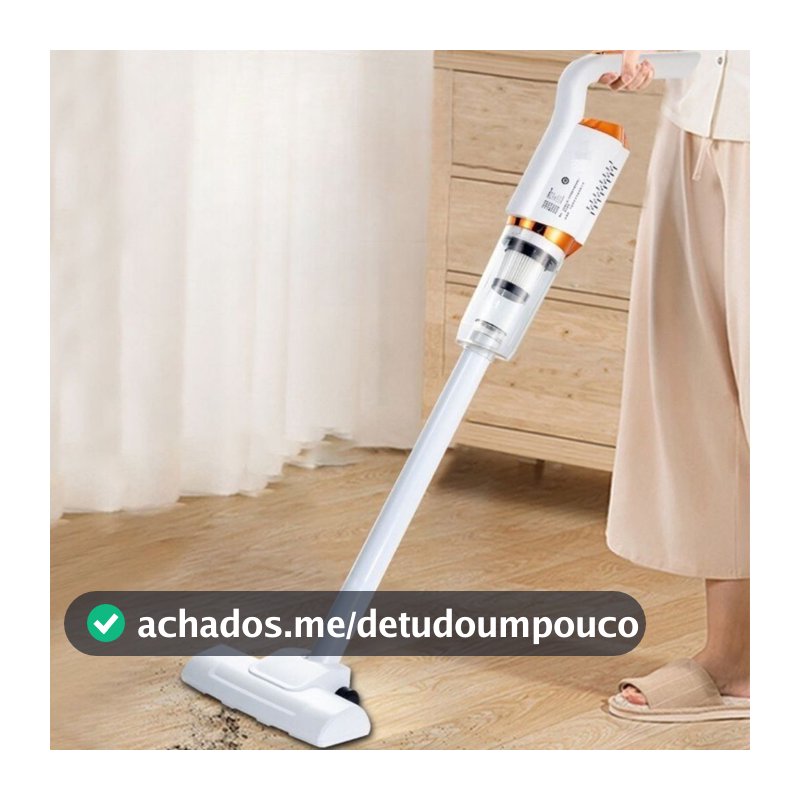 Aspirador de Pó Doméstico 3 em 1 Sem Fio Limpeza Sucção USB