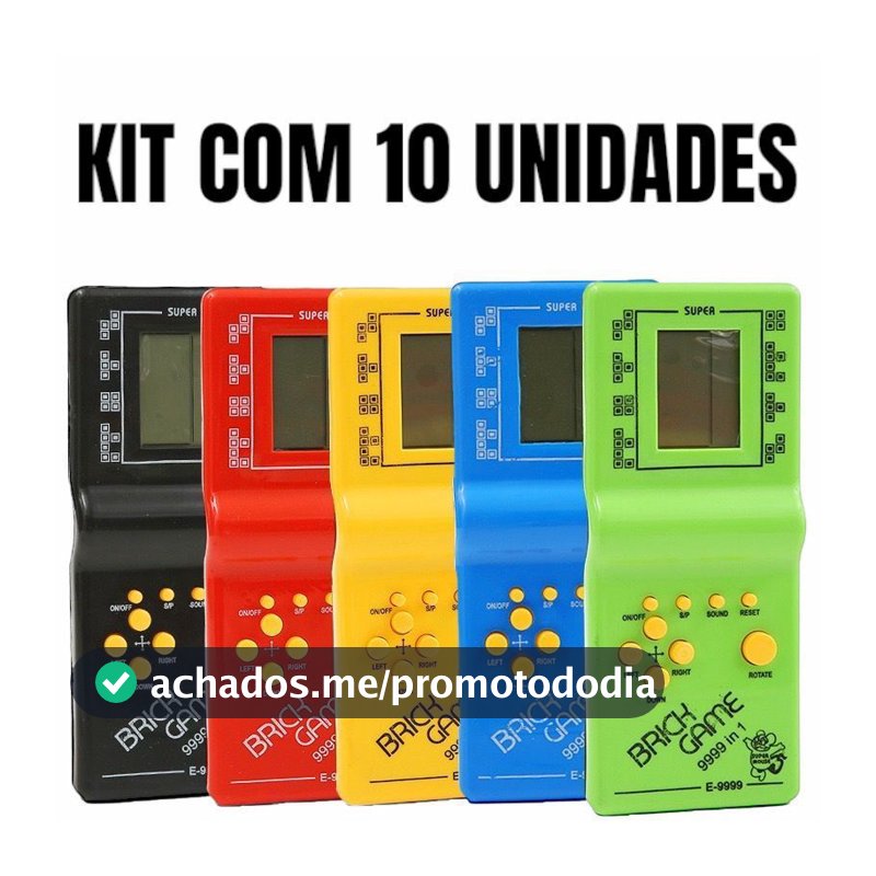 Kit 10 Mini Game Portátil Retro Brick Game 9999 Jogos Envio Rápido