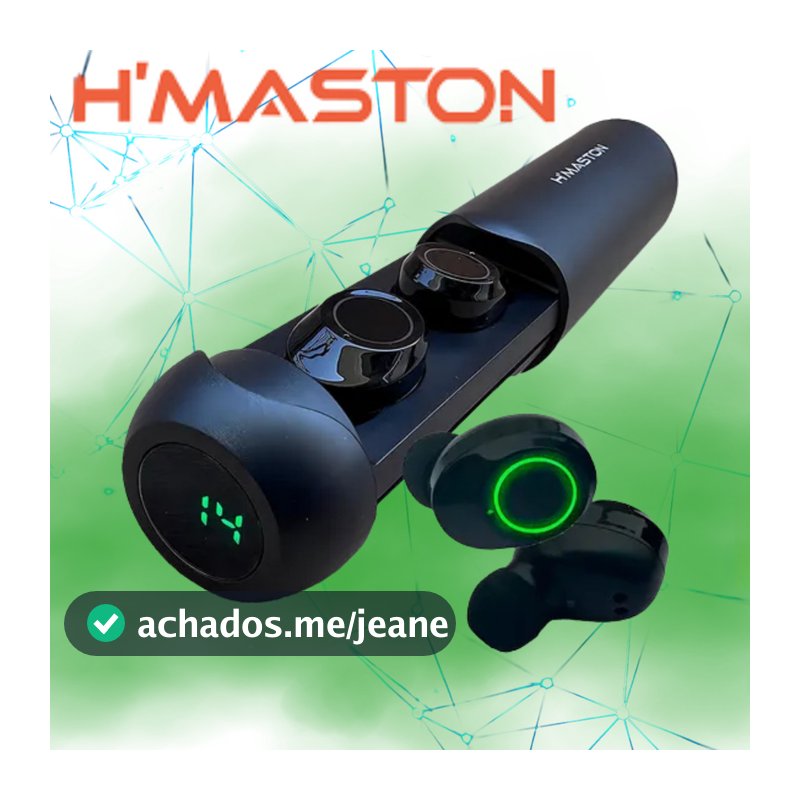 Fone De Ouvido In-ear Gamer Sem Fio H'maston Tws Com Led bluetooth F915