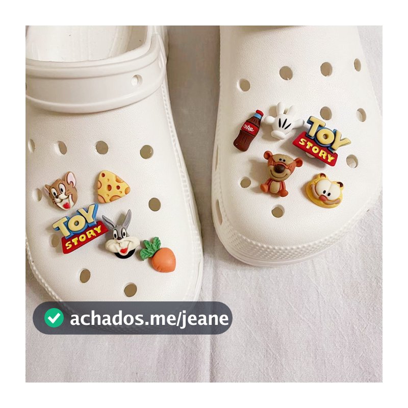 5 Peças Conjunto de Encantos de Crocs Jerry e Garfield Botão Decoração de Sapatos para Acessórios de Natal