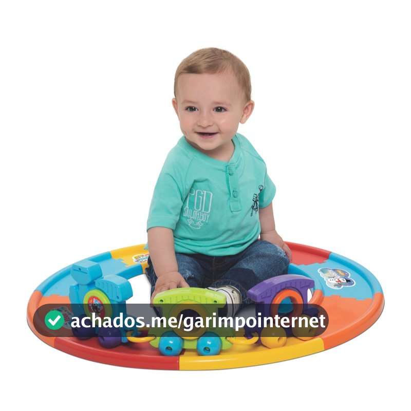 Brinquedo Trenzinho Bebe com Pista 8 Peças – Educativo +6 Meses Mercotoys Infantil