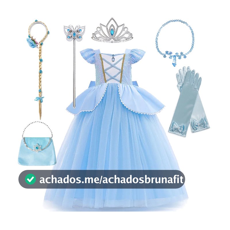 Cinderela Traje Menina Vestido De Princesa Azul Claro Vestidos De Manga Curta Para Festa De Aniversário Crianças Hallowe