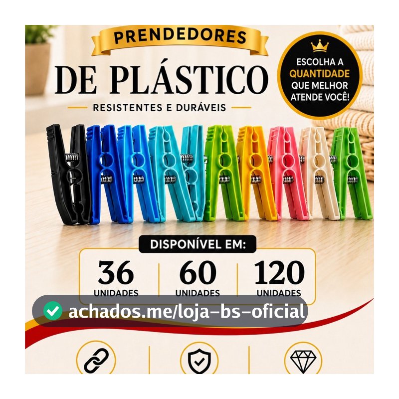 36/60/120 Pregador Roupa Plástico Reforçado Grande Sortidos Grampo Prendedores Prendedor Varal Forte
