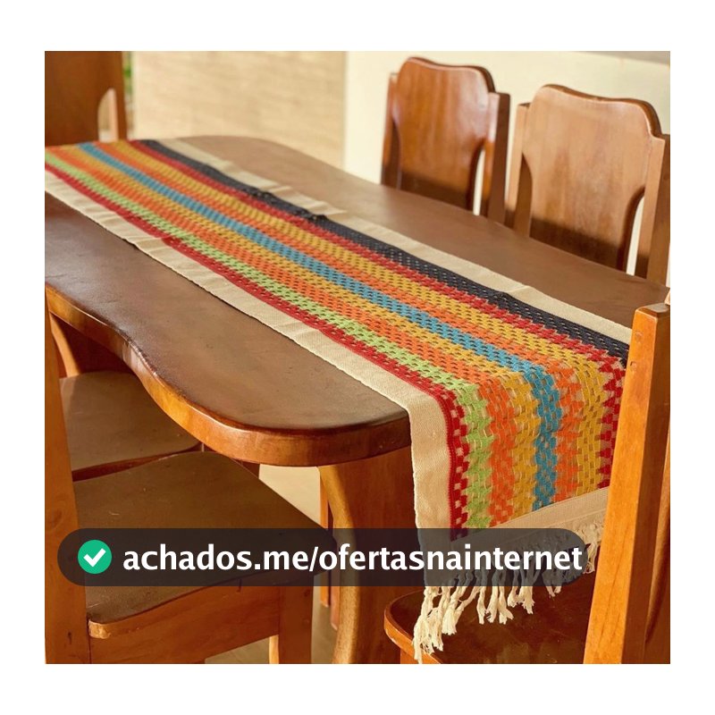 CAMINHO TRILHO PASSADEIRA DE MESA ARTESANAL RÚSTICO