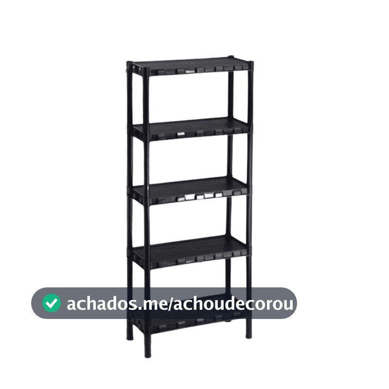 Estante Plástica Modular 5 Prateleiras Reforçada várias cores 136 x 55 x 25cm  Ideal p/  Escritório