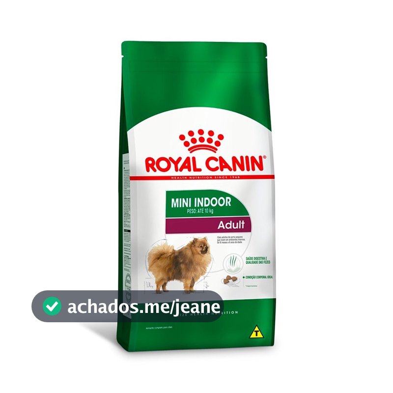 RAÇÃO ROYAL CANIN MINI INDOOR CÃES ADULTOS PORTE PEQUENO 7.5KG