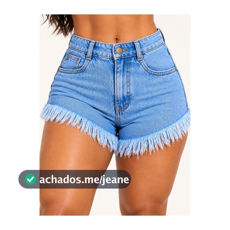Short Feminino Jeans LEVANTA BUM BUM Cintura Alta