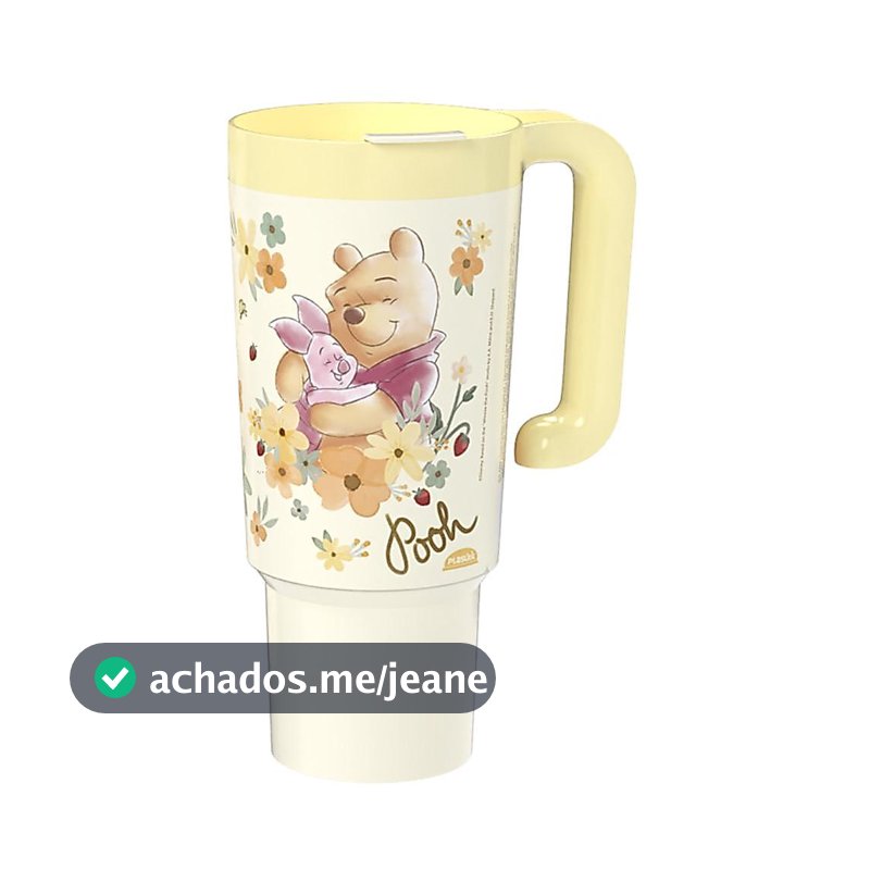 Copo Caneca Tumbler Ursinho Pooh Canecão 650 ml Plasútil