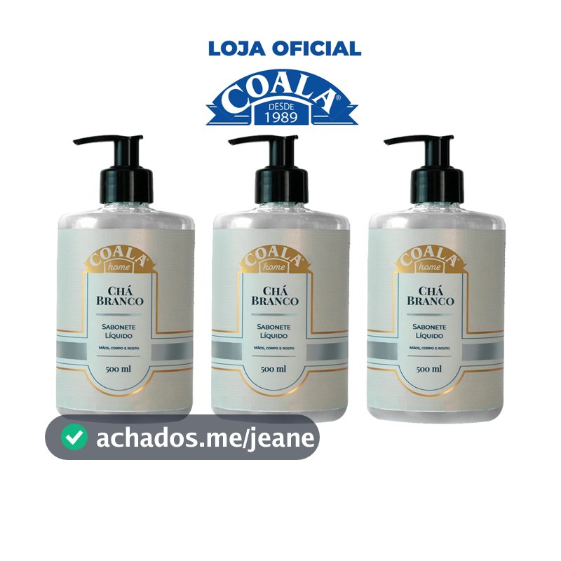 Kit 3 Unidades Sabonete Líquido Chá Branco 500 ml