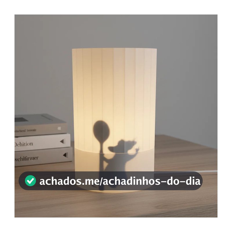 Luminária / Abajur De Mesa Com Tema Ratatouille - Acompanha Lampada Branco Quente e Interruptor para tomada 127-220V