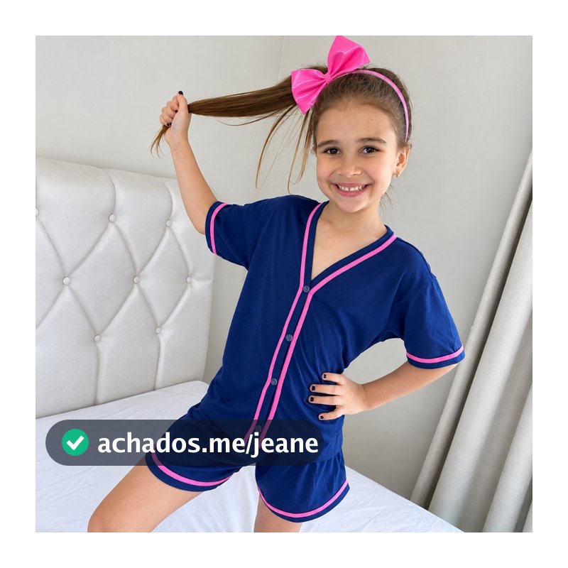 Pijama Infantil Blogueira de Botão baby doll americano Roupa de Criança Dormir Festa do Pijama