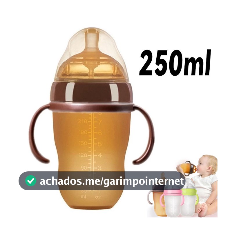 Mamadeira Silicone Anti-cólica Igual Peito Materno 250ml