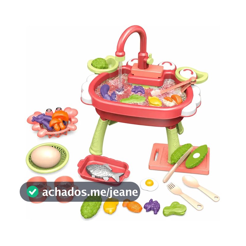 Brinquedo Cozinha Pia Lava-louças Faz De Conta