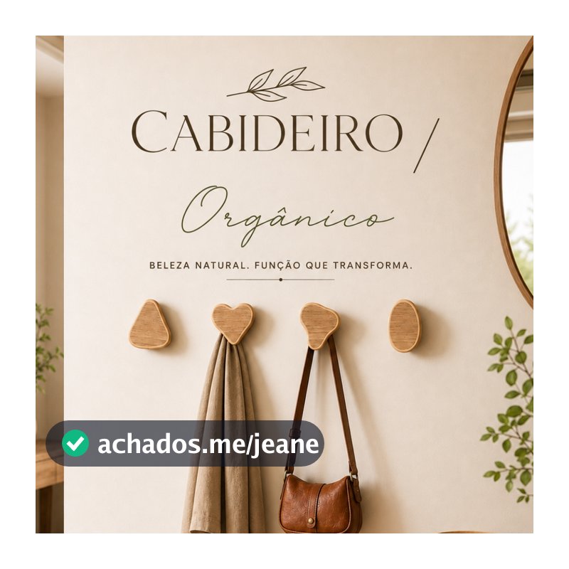 CABIDEIRO ORGÂNICO MDF Premium Cabide de Parede Decorativo 100% MDF