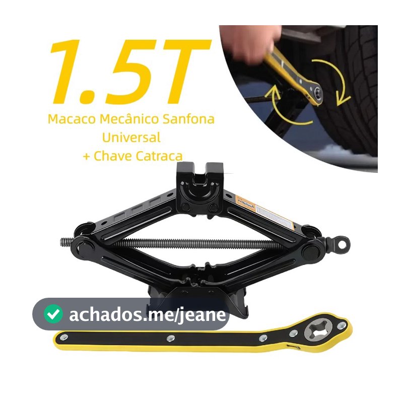 Macaco Hidráulico Universal 1,5 Ton | Ferramenta Essencial para Carros