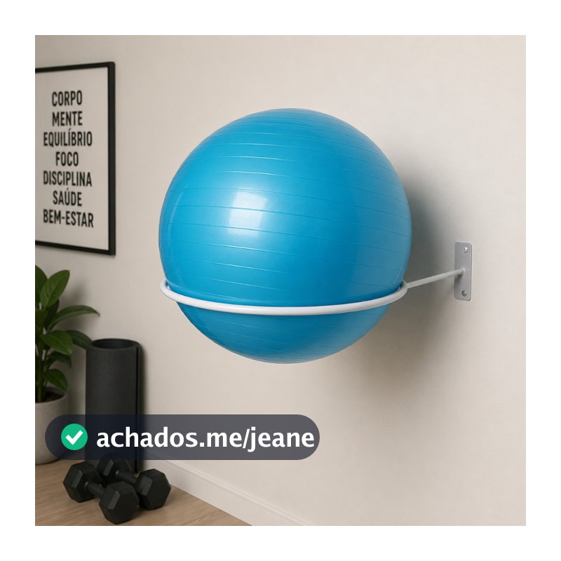 Suporte Para Bola Pilates e Suiça Reforçado acompanha parafusos e buchas