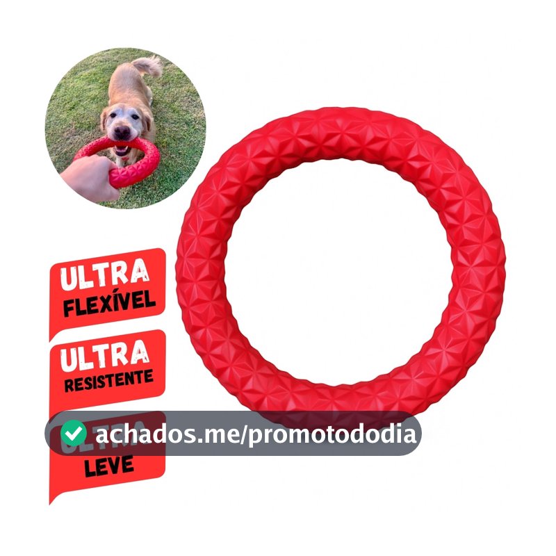 Brinquedo Mordedor Cachorro Pet Aro Bone Ultra Resistente