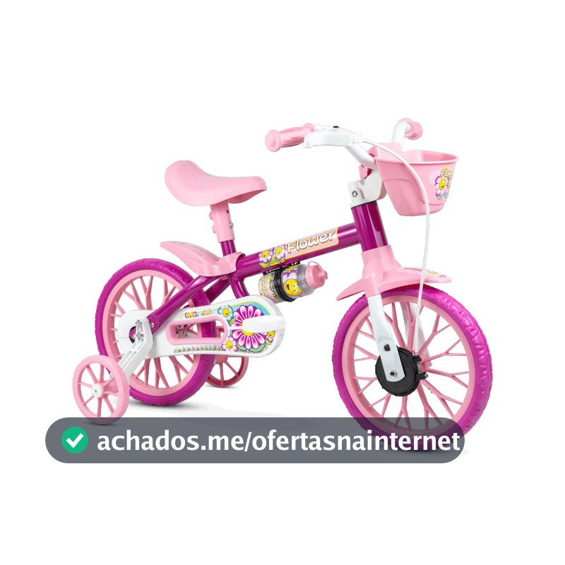 Bicicleta Bike Criança 2 A 5 Anos Aro 12 Nathor Infantil Rosa C/ Rodinha Menina e Menino