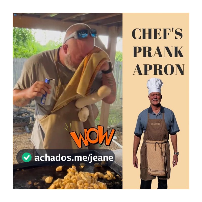Avental De Pegadinha Do Chef , Aventais Criativos Para Cozinhar , Proteção Com Alças Ajustáveis Churrasco De Cozinha
