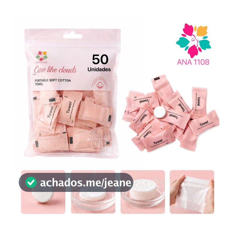 ANA1108 Toalha Desidratada Descartavel 50/100/150/200 unidades