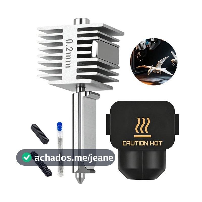 Hotend Para Bambulab A1 A1 Mini 0,2mm/0,4mm Impresora 3D Bico Integrado