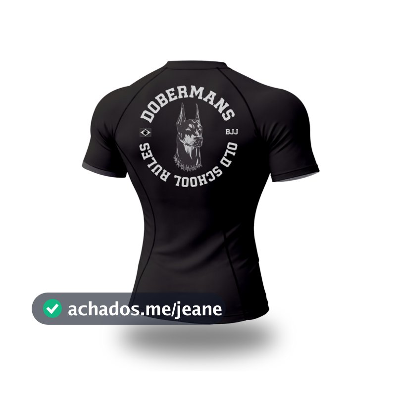 Rashguard Dobermans - jiu jitsu, nogi camisa compressão Unisex, treino,  mma , segunda pele
