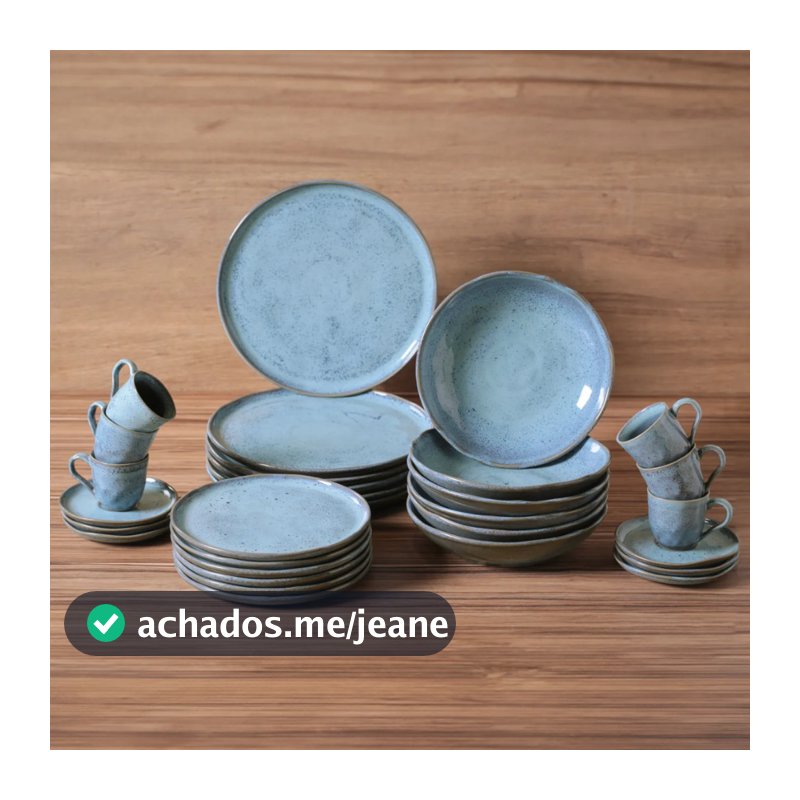 Aparelho de Jantar Bio Breeze Cerâmica Porto Brasil 30 Peças