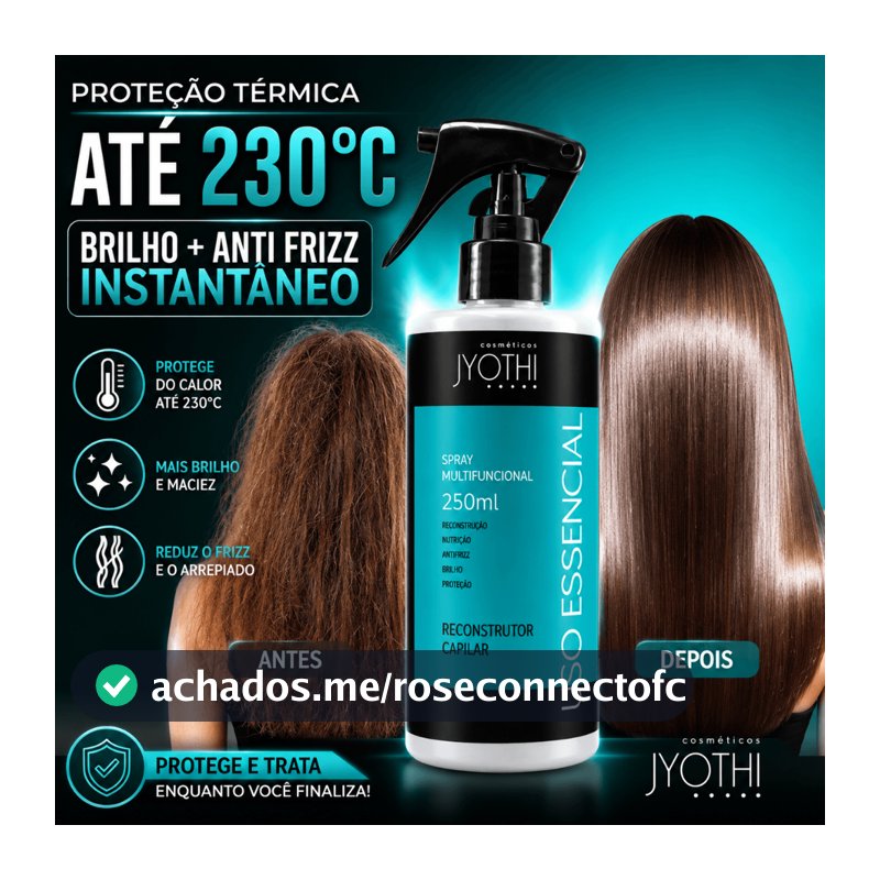Spray Protetor Térmico Capilar Uso Obrigatório Para Chapa Secador Prancha Reconstrutor Capilar 250ml