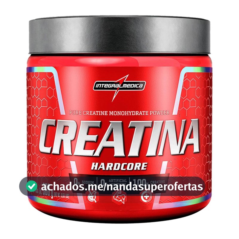 Creatina Hardcore 100% Puro Integralmedica Original 300g Nova Embalagem