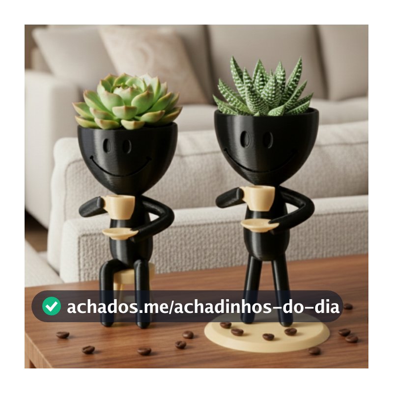 Vaso Bob Cantinho do Café – Kit 2 Vasos-Decoração cantinho do Café