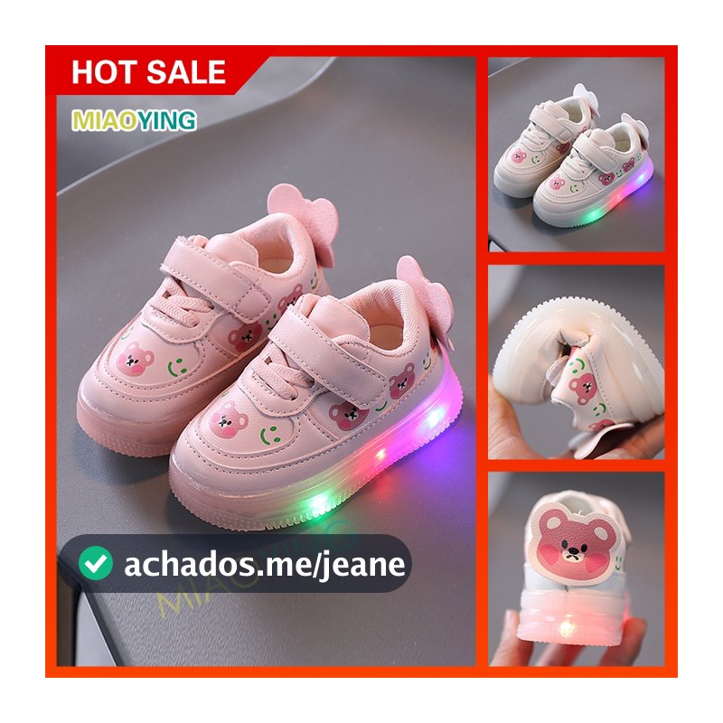 Tênis Infantil Tênis casuais de cano alto para Meninas Moda de sapatos infantis para  tênis bebê leve e macios