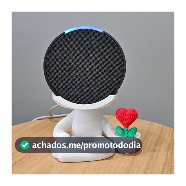 Suporte Alexa Echo POP. Tema Robert Flor coração e outros - Presente, decoração, stand mesa Amazon