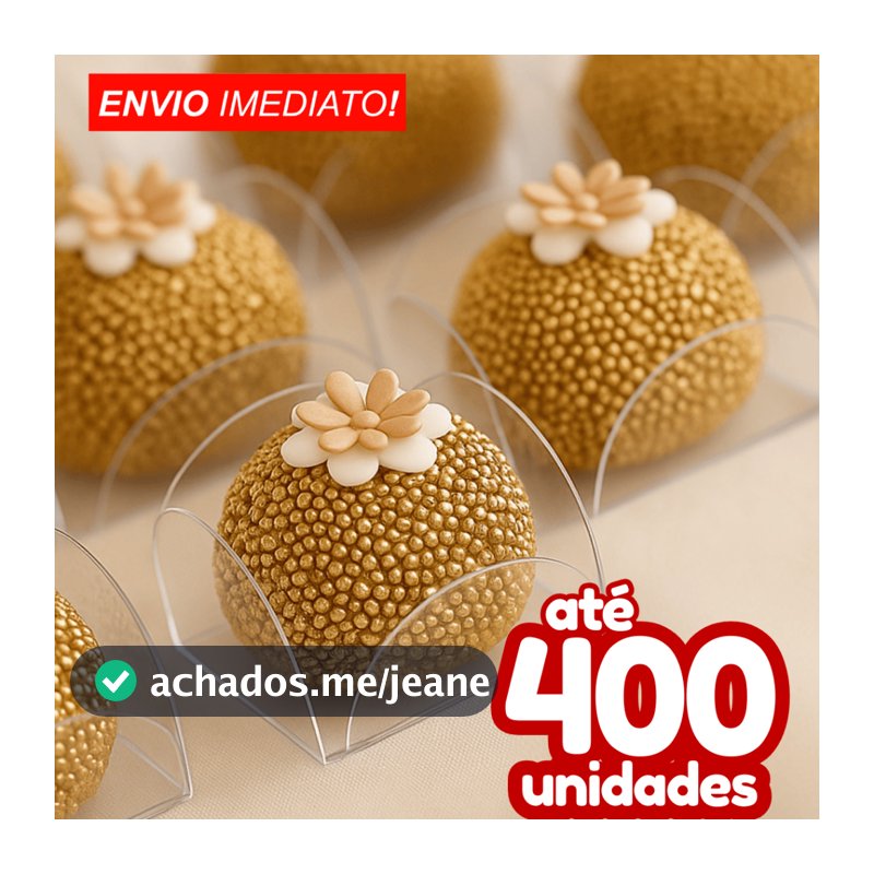 100/400 Forminha Acetato Transparente Doces Finos Brigadeiro Confeitaria Aniversário Casamento