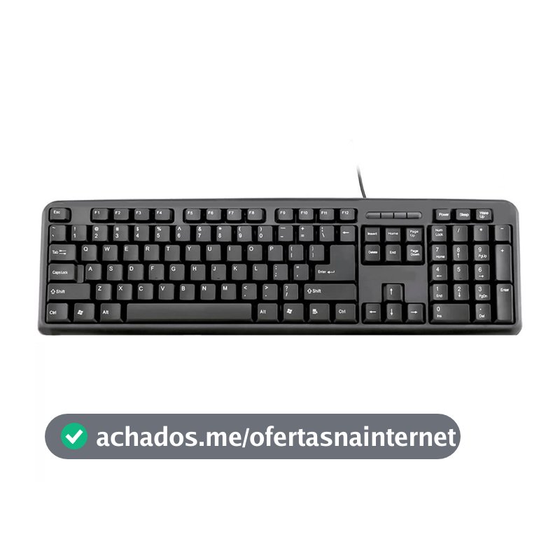 Teclado Com Fio Usb Padrão Brasileiro ABNT2 Super Macio Notebook Pc Computador Marca Bom Qualidade
