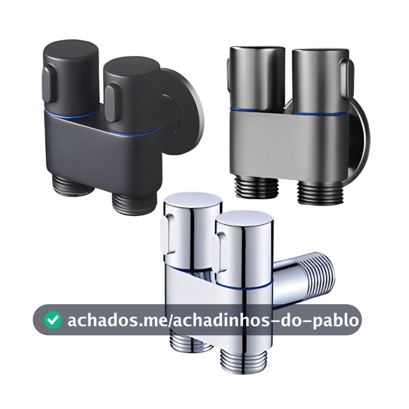 Válvula De Controle Dupla 1 Entrada 2 Saída Para Máquina De Lavar e Torneira De Vaso Sanitário