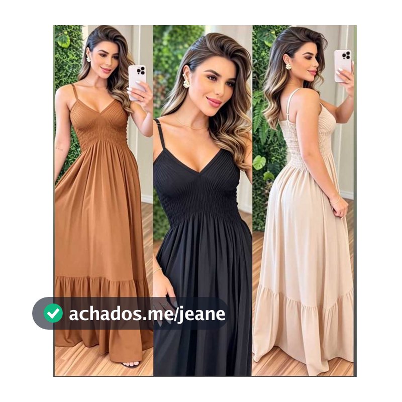 Vestido Longo Feminino com Decote V  – Elegante, Leve e Romântico.