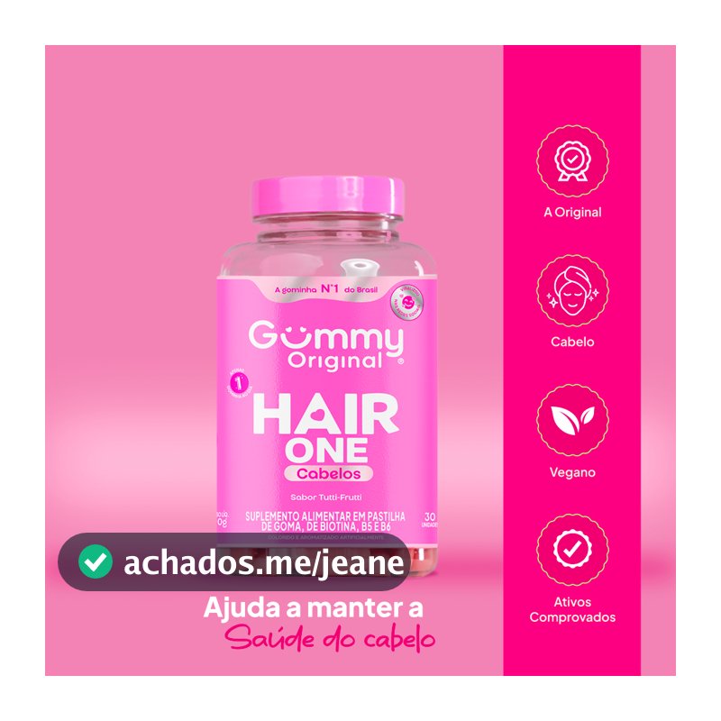 Gummy Original - Hair Suplemento Vitamina Para Cabelo E Unhas Em Goma