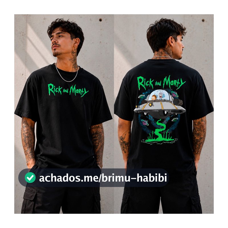 Camiseta Do Rick Camisa Masculina Streetwear Rick And Morty 100% Algodão Envio Imediato