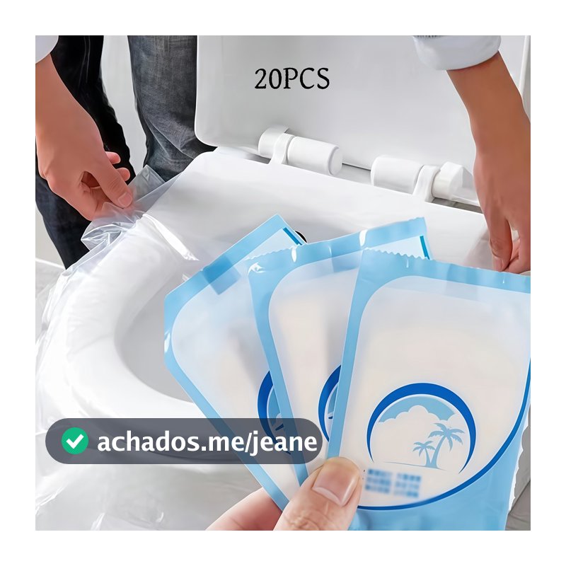 Kit 150/100/50/20 Protetores Descartáveis para Assento Sanitário Impermeáveis, Capa Higiênica para Banheiro Viagem