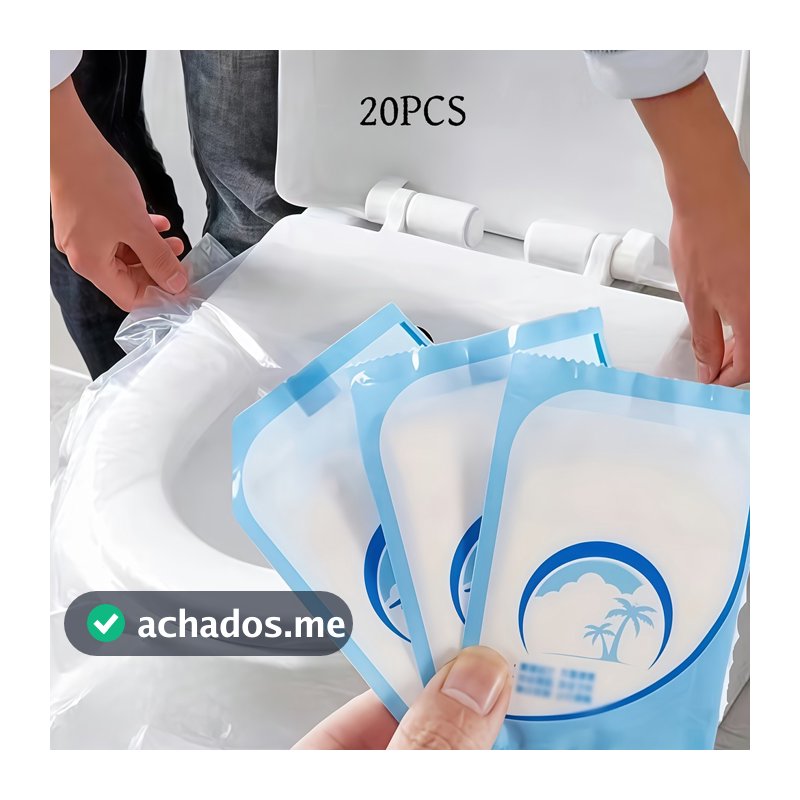 Kit 150/100/50/20 Protetores Descartáveis para Assento Sanitário Impermeáveis, Capa Higiênica para Banheiro Viagem