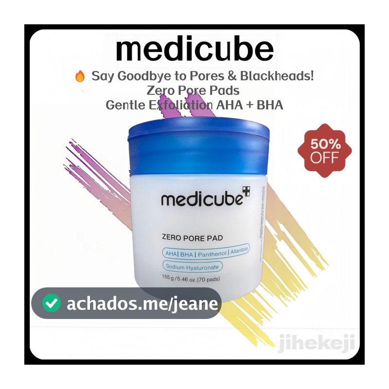 medicube Zero Pore Pad 70 Almofadas AHA BHA Toner Esfoliante Remoção De Cravo Minimizador De Poros Cuidados Com A Pele C