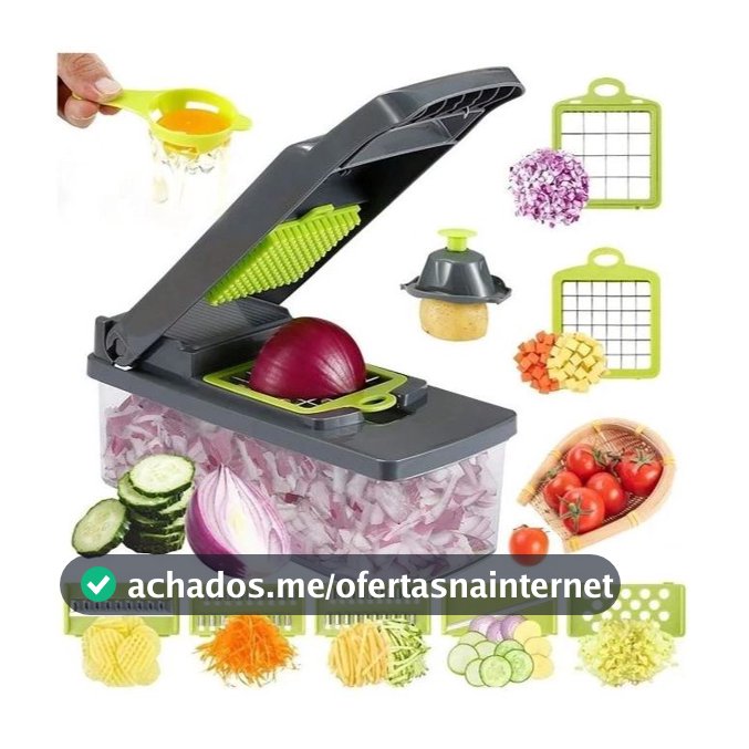 Cortador Fatiador Ralador Multiuso Cozinha Slicer Aço Inox Legumes Verduras Frutas Alimentos