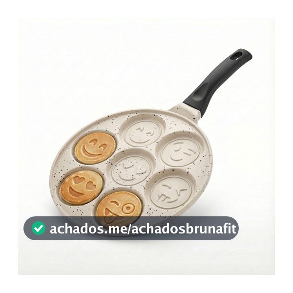 Panela Mine Panqueca Antiaderente Sorriso Smiley Face Preto Pan-12714