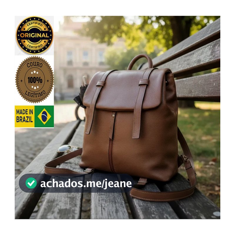Bolsa feminina tipo mochila de couro legitimo ref- 12044