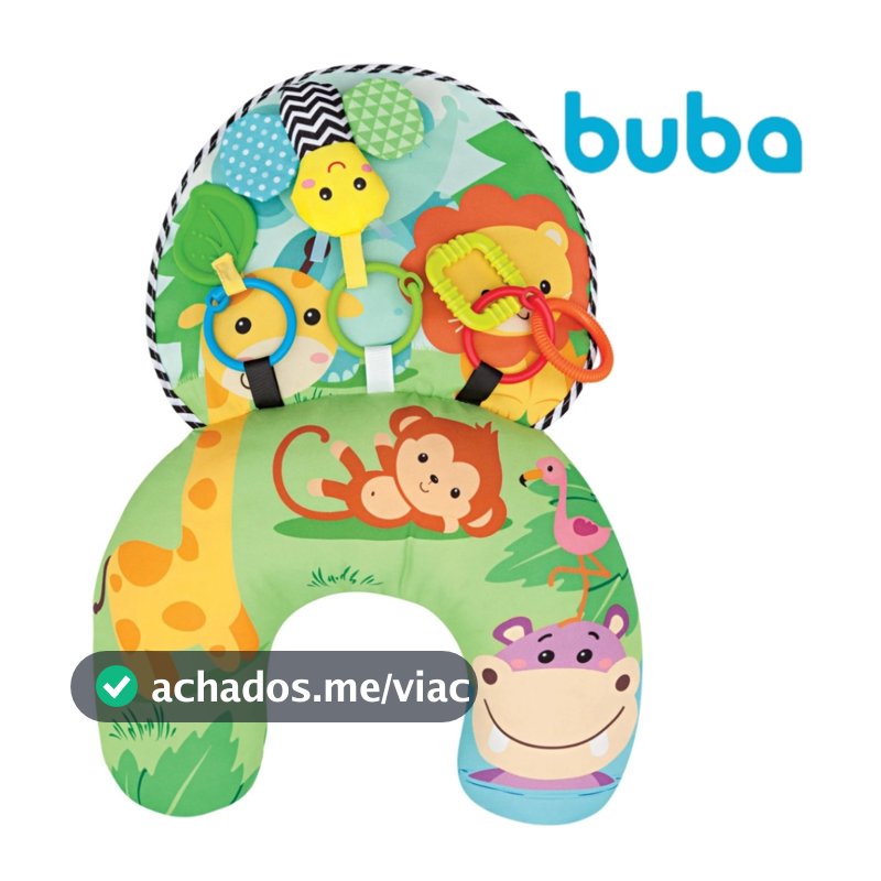 Almofada de Atividades Infantil para Bebe Tummy Time com Mordedor Buba 09841