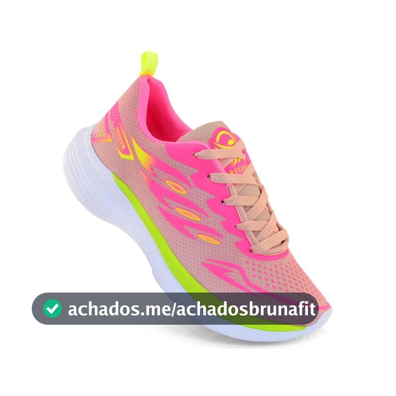 Tenis Masculino Escolar Academia Original FREEDOM Corrida Caminhada Lançamento Rose Limao