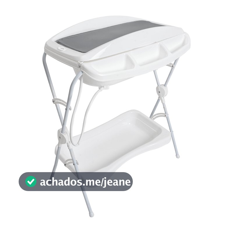 Banheira de Bebe Desmontavel com Trocador Kiddo Shower Cinza