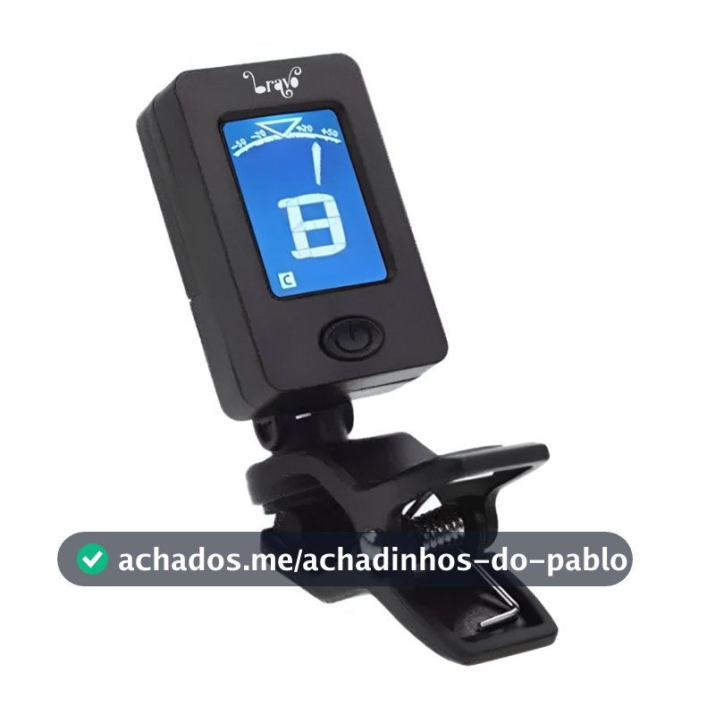 Afinador Digital Cromático Clip Para Violão Guitarra Baixo Ukulele