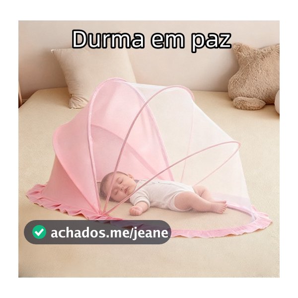 Mosquiteiro Infantil Dobrável Rede Mosquiteira Portátil 125x65x65cm