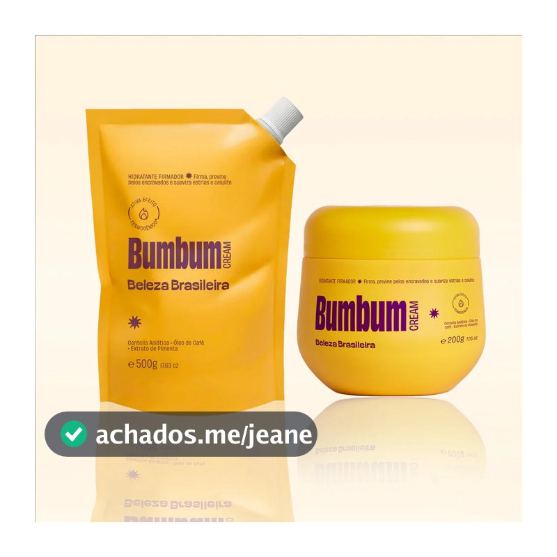 Kit Bumbum Cream Pote + Refil 500g Creme Firmador Anticelulite